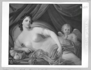 Venus with two pigeons and amor Venus with two pigeons and amor