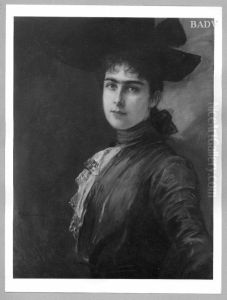 Portrat einer jungen Dame (mit grossem Hut) Portrat einer jungen Dame (mit grossem Hut)