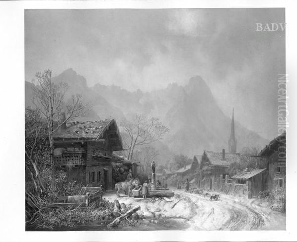 Village in winter - view 1