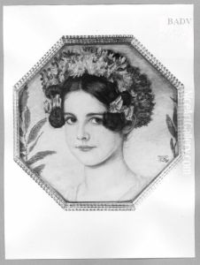 Head of a girl by Franz Stuck