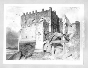 Propylaen mit der Akropolis in Athen by Carl Wilhelm von Heideck