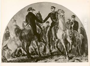 meeting of Blucher and Wellington by Adolph von Menzel