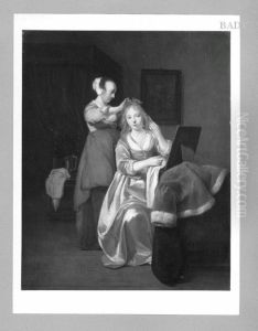 lady at her morning-toilet by Jacob Ochtervelt