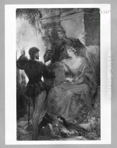 Tasso, reading his poems to prinzess Elemore d' Este by Hans Makart