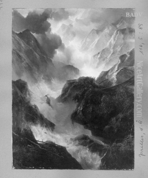 Torrent in the mountains - view 1