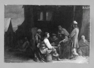 Soldiers playing cards by Gerard ter Borch the Elder