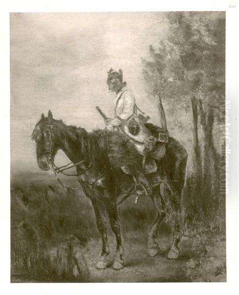 Austrian officer on horse back - view 1