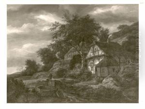 Landschaft mit Bauernhausern by Jacob Van Ruisdael