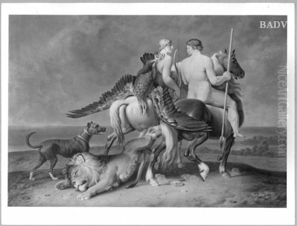 Allegorie, Uberlegenheit der Menschen uber die Tierwelt - view 1