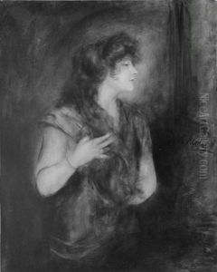 Bildnis einer Frau mit rotem Haar by Lenbach Franz Von
