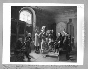 Studio of the sculptor (Portraits) by Carl Christian Vogel von Vogelstein