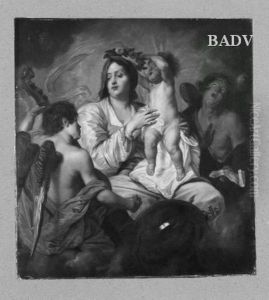 Madonna with child and two angels by Sir Anthony Van Dyck