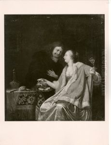 couple in interior by Frans van Mieris