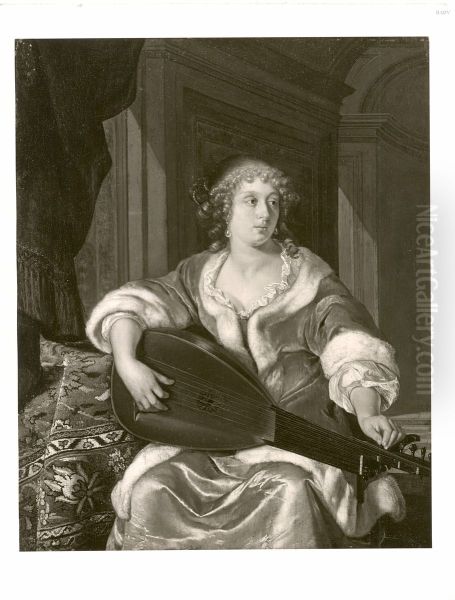 lady playing guitar - view 1