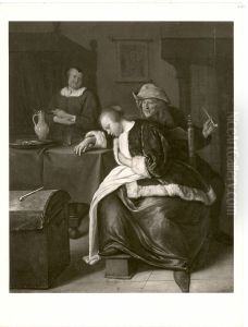 Das schlafende Madchen by Jan Steen
