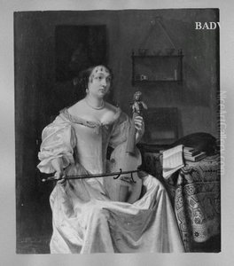 a lady with a viola da gamba
