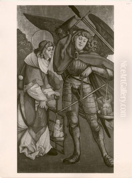 Heiliger Laurentius und Erzengel Michael mit Schwert und Waage - view 1