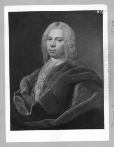 Portrait of a gentleman in a red mantle