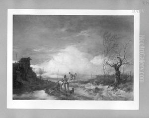 Dune landscape with horsemen by Philips Wouwerman