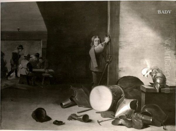 interior with soldiers - view 1