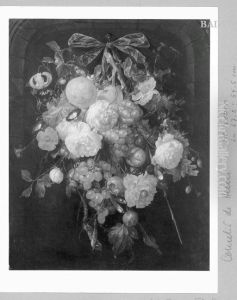 Blumenstillleben mit Orangen und Trauben by Cornelis De Heem