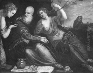 Lot und seine Tochter by Jacopo Tintoretto