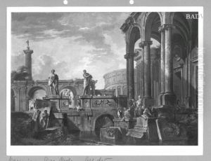Romische Ruine mit Staffage Romische Ruine mit Staffage