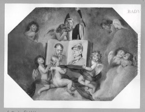 Gedenkbild auf Lenbachs Tod mit Munchener Kindl Gedenkbild auf Lenbachs Tod mit Munchener Kindl