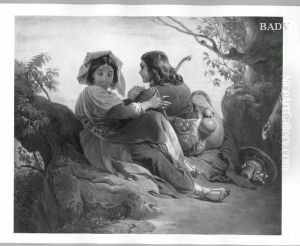 Young Italian couple by Franz Joseph Dobyaschofsky