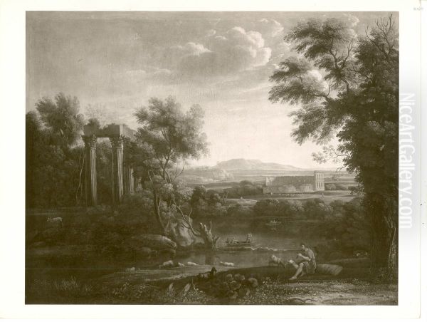Sudliche Landschaft mit Ruinen und Staffage - view 1
