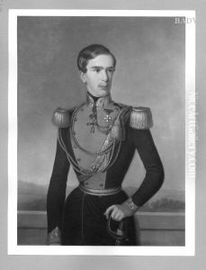 Bildnis Kaiser Franz Joseph I. mit 23 Jahren by Josef Nikolaus Kriehuber