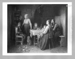 Familienszene, "Der Schmoller" by Friedrich Friedlander