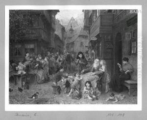 Scene in the Ghetto by Ludwig Knaus