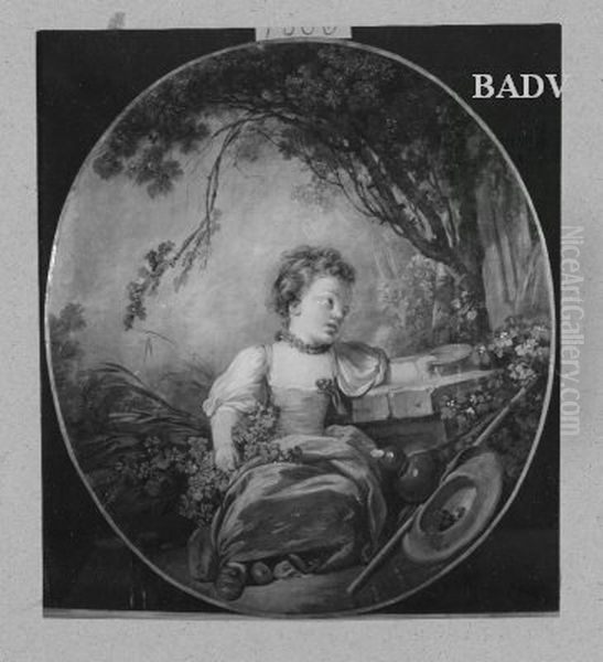 child at a well in a garden - view 1