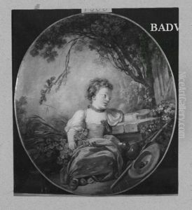 child at a well in a garden by Francois Boucher