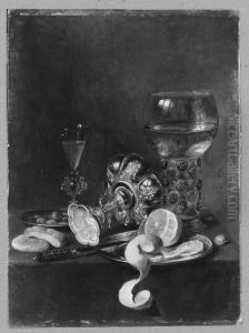 Stillleben mit Humpen und Zitrone by Pieter Claesz