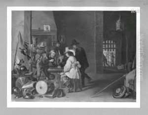 Wachstube mit wurfelspielenden Landsknechten by David Teniers the Younger