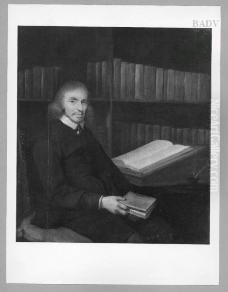 man sitting in library - view 1