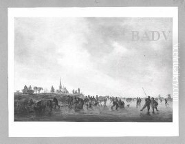 winter-riverscape; sign. + dat. 1646 - view 1