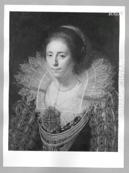 Damenbildnis mit Spitzenkragen und Perlenkette (Gertrud van Aldenlockum) - view 1