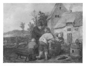 peasants with a slaughtered sow