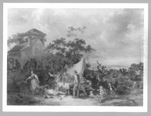 Le cabaret rustique (Dorfschenke) by Jean-Honore Fragonard