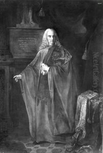 Bildnis des Prafekten von Brescia, Giovanni Grassi im rotem Talar by Alessandro Longhi