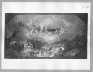 Mythologische Szene, Skizze (Kampf des Lichtes mit der Finsternis)