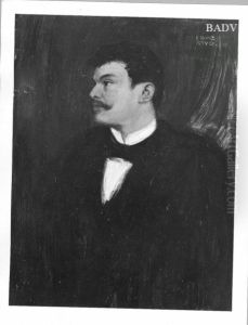 Selbstbildnis im Profil by Franz Stuck