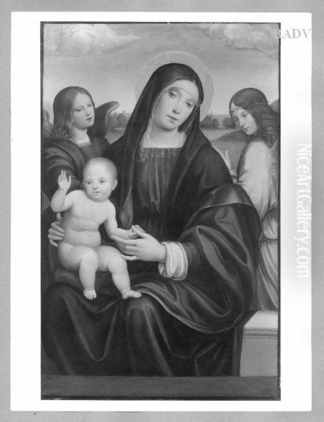 Madonna mit Kind und zwei Engeln - view 1
