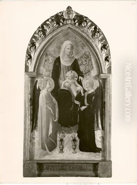 Madonna mit Kind und zwei Engeln - view 1