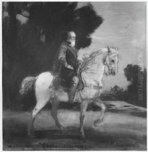 Prinzregent Luitpold zu Pferd by Friedrich August von Kaulbach