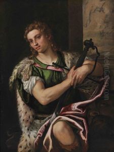David mit dem Haupt des Goliath by Paolo Veronese (Caliari)