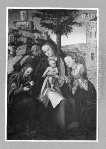 The Virgin and Child with Saint Barbara and Saint Catherine of Alexandria by Lucas Cranach the Elder